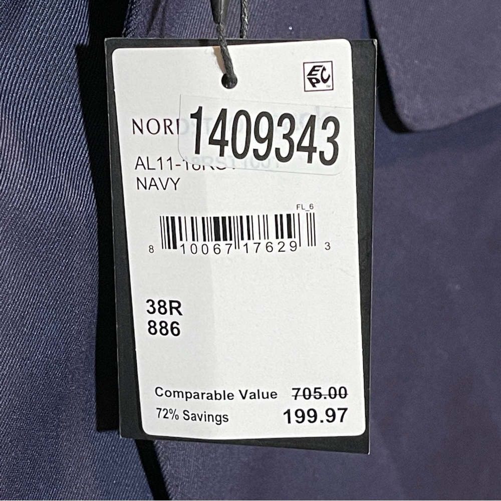 Alton Lane Tailored Fit Navy Jacket Size 38R - Picture 5 of 8